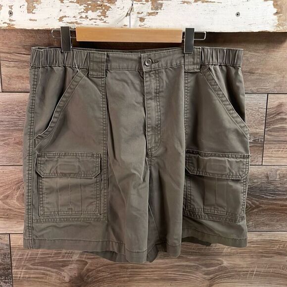 SAVANE Men’s Cargo Shorts Hiking Camping Casual Size 38 Green - Picture 1 of 6